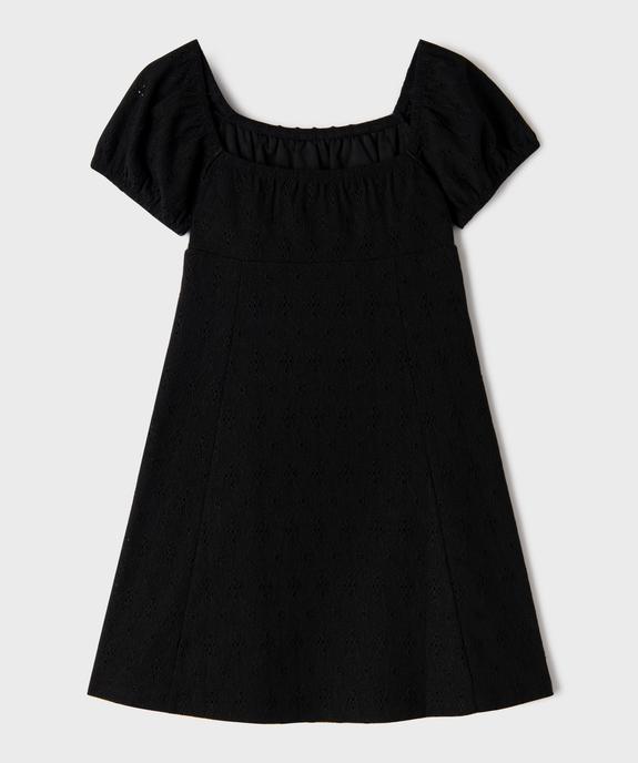 Robe courte à taille empire et manches courtes bouffantes fille vue3 - GEMO (JUNIOR) - GEMO