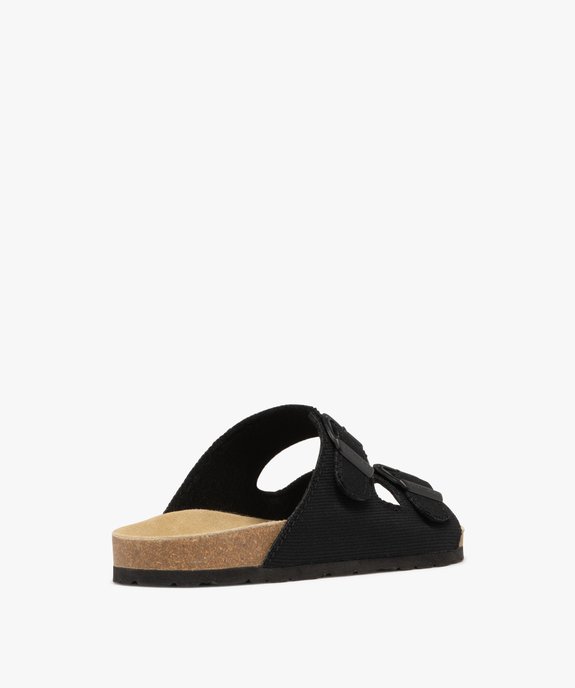 Sandales mules 2 brides en toile homme - Schott vue4 - SCHOTT - GEMO