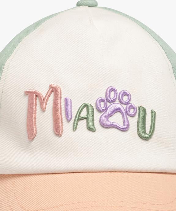 Casquette tricolore avec inscription brodée bébé fille vue2 - GEMO 4G BEBE - GEMO