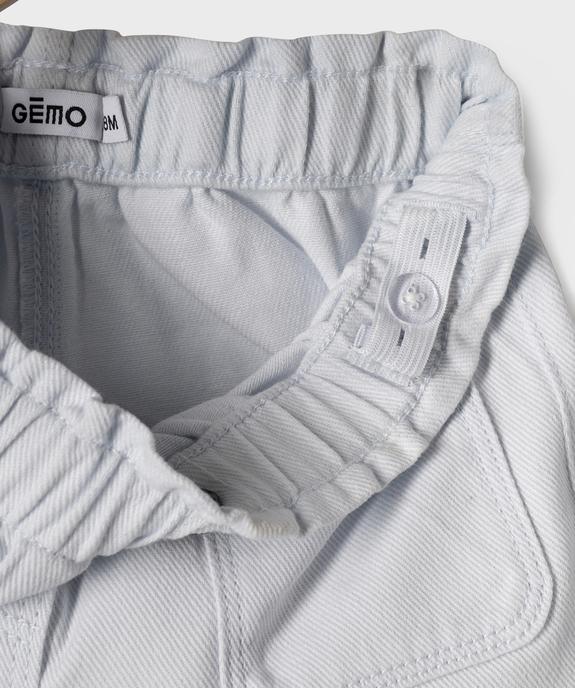 Short en twill de coton bébé fille vue2 - GEMO(BEBE DEBT) - GEMO