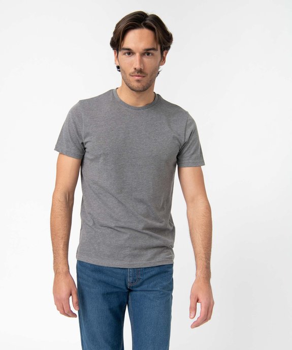 Tee-shirt à manches courtes et col rond homme vue1 - GEMO 4G HOMME - GEMO