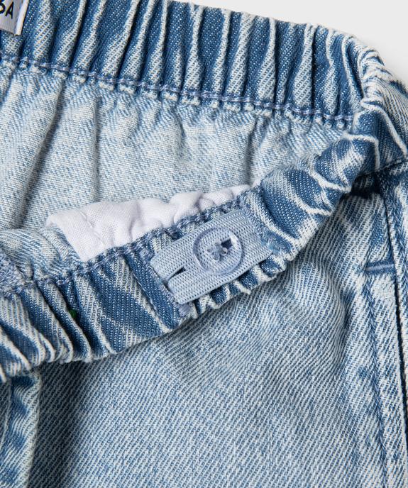 Jean Straight avec taille élastique ajustable fille vue3 - GEMO (ENFANT) - GEMO