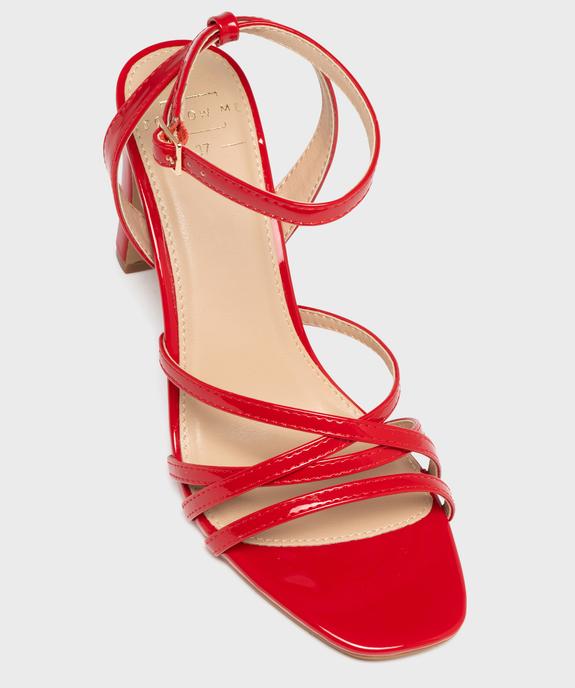 Sandales à talon haut et fines brides vernies femme  vue6 - FOLLOW ME - GEMO
