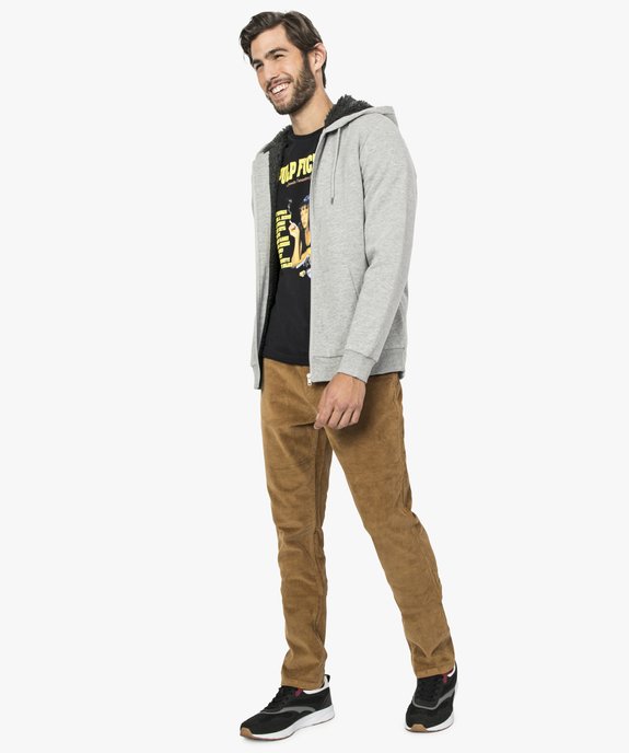 Pantalon homme droit en velours côtelé vue5 - GEMO (HOMME) - GEMO