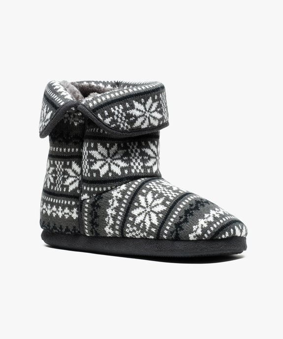 Chaussons montants fourrés à motifs vue2 - GEMO(HOMWR HOM) - GEMO