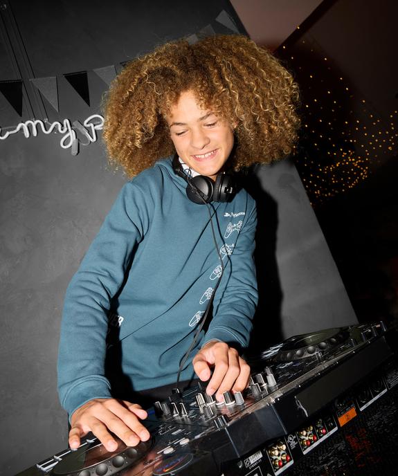 Sweat à capuche avec motif jeu vidéo garçon - Play Station vue4 - PLAYSTATION - GEMO