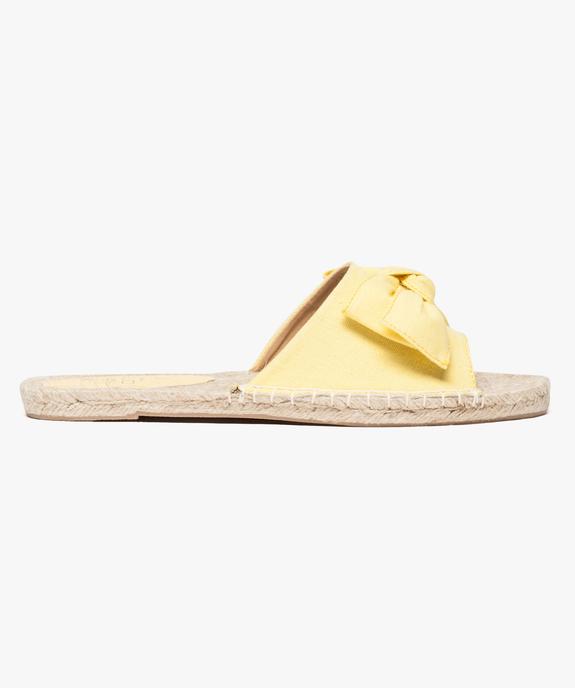 Mules ouvertes femme avec noeud sur le dessus et semelle corde vue1 - GEMO (CASUAL) - GEMO
