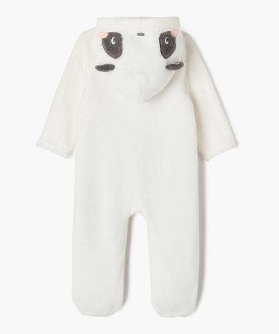 Surpyjama à capuche en maille peluche motif panda bébé vue5 - GEMO(BB COUCHE) - GEMO