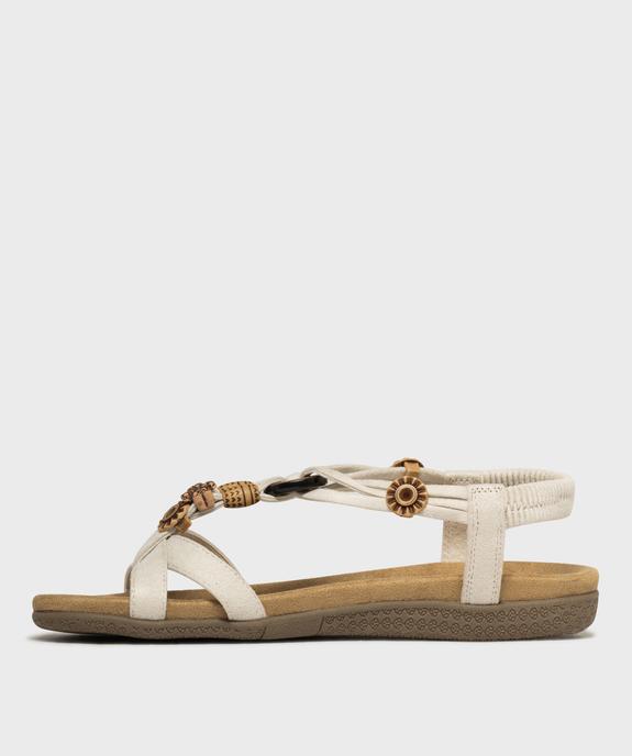 Sandales à enfiler avec breloques femme vue3 - EMILIA ROSA - GEMO