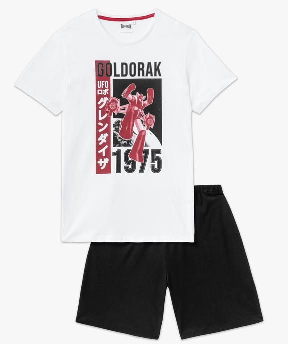 Pyjashort en coton imprimé homme - Goldorak vue4 - GOLDORAK - GEMO