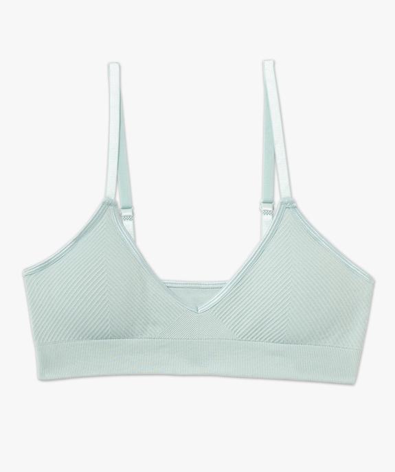 Brassière triangle sans armatures avec mousses amovibles vue4 - GEMO 4G FEMME - GEMO