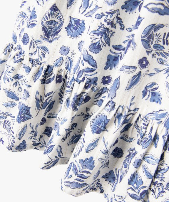 Robe à manches longues fleurie et pailletée fille vue2 - GEMO (ENFANT) - GEMO