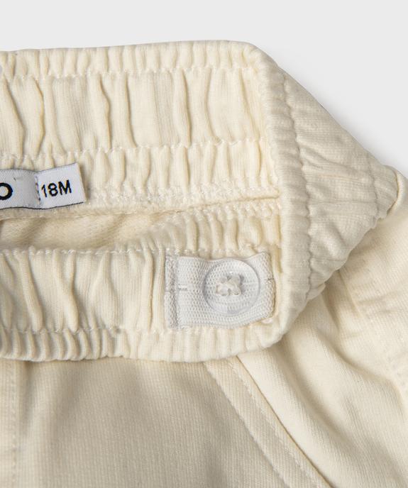 Pantalon de jogging cargo en maille coloris unique bébé garçon vue2 - GEMO(BEBE DEBT) - GEMO
