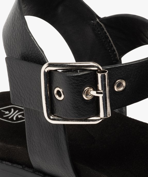 Sandales femme unies à semelle crantée style rock vue6 - GEMO (CASUAL) - GEMO