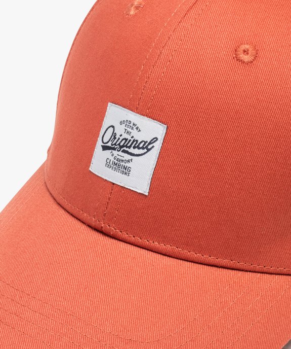 Casquette homme unie avec petit patch vue3 - GEMO 4G HOMME - GEMO