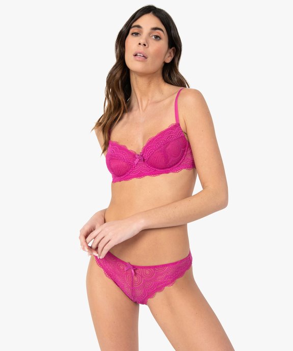Culottes en dentelle et tulle femme (lot de 2) vue3 - GEMO(HOMWR FEM) - GEMO