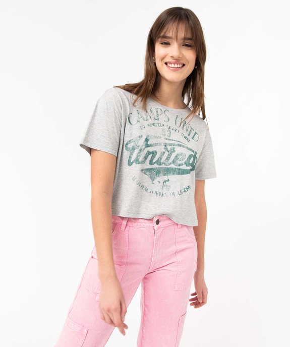 Tee-shirt femme à manches courtes inscription XXL - Camps United vue1 - CAMPS UNITED - GEMO