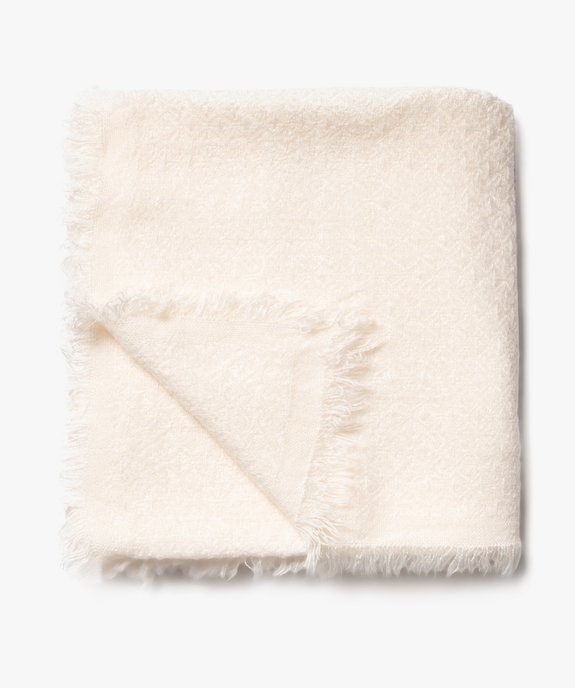 Foulard carré en maille texturée unie femme vue1 - GEMO (ACCESS) - GEMO