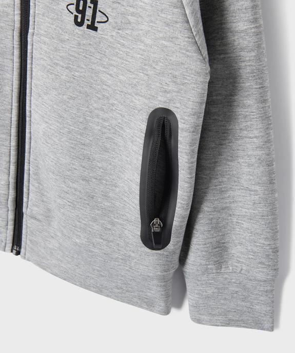 Sweat de sport zippé à capuche garçon vue2 - GEMO (ENFANT) - GEMO