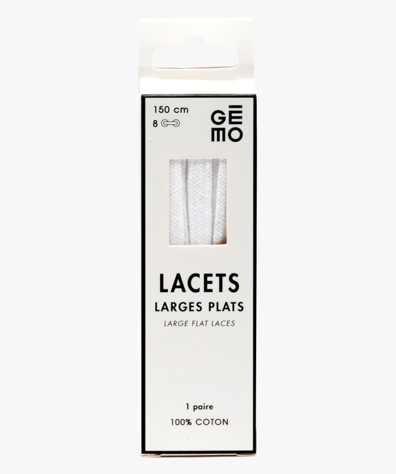 Lacets plats larges - 150 cm vue1 - GEMO(ENTRETIEN) - GEMO