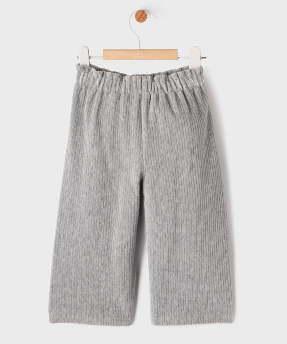 Pantalon large en velours côtelé avec taille élastique bébé fille vue3 - GEMO(BEBE DEBT) - GEMO