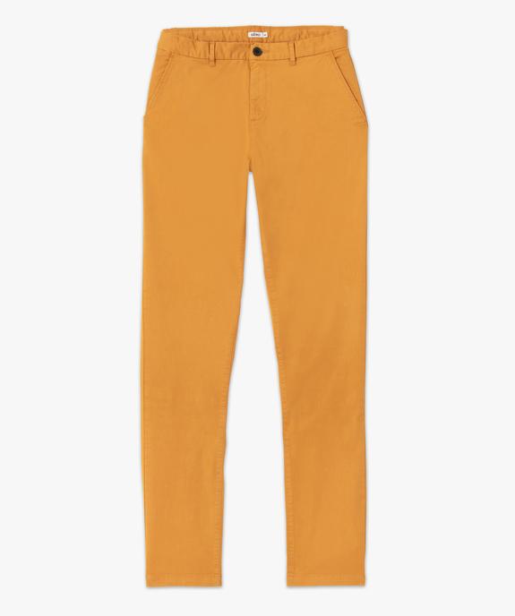 Pantalon chino en coton stretch coupe Slim homme vue4 - GEMO 4G HOMME - GEMO