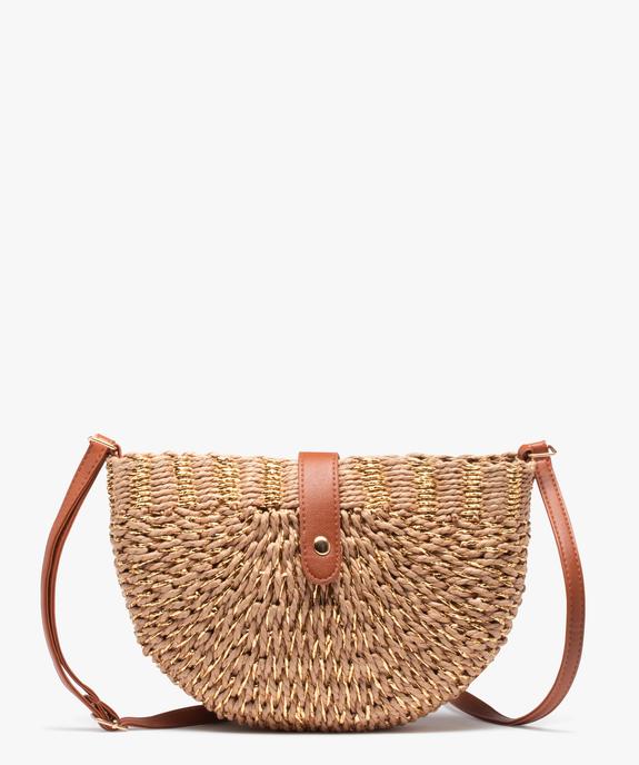 Sac bandoulière femme demi-lune en paille  vue1 - GEMO (ACCESS) - GEMO