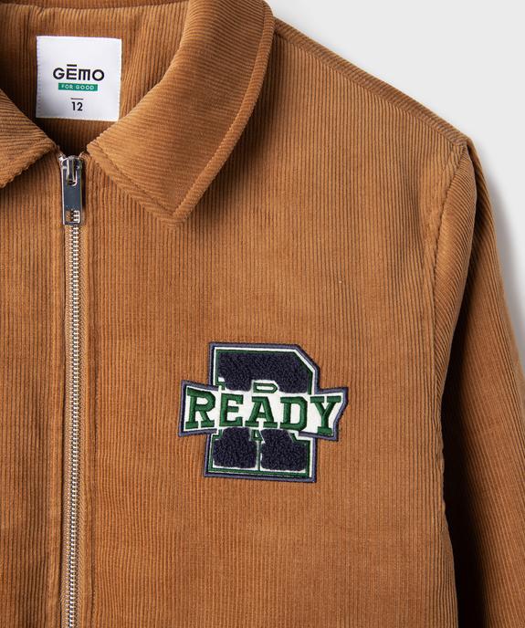 Blouson en velours côtelé matelassé garçon vue2 - GEMO 4G GARCON - GEMO