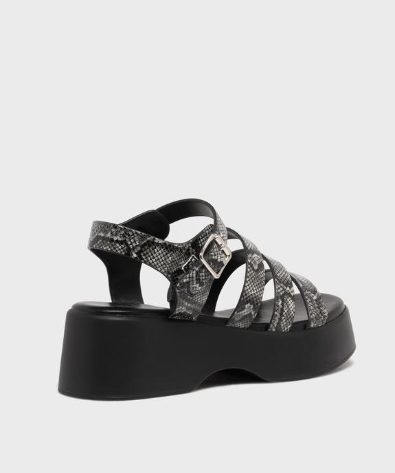 Sandales multibrides à semelle plateforme femme vue4 - 5 MILES - GEMO