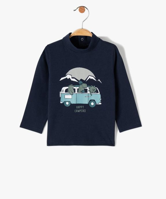 Tee-shirt bébé garçon à manches longues et col roulé vue1 - GEMO 4G BEBE - GEMO