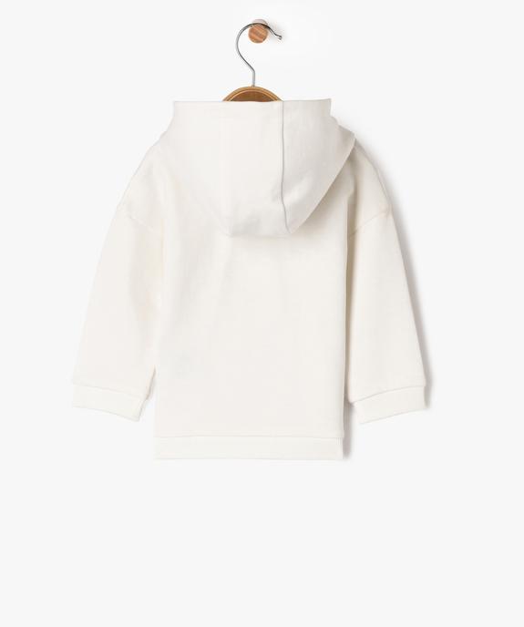 Sweat à capuche fermeture zippée aimantée bébé fille vue4 - GEMO 4G BEBE - GEMO