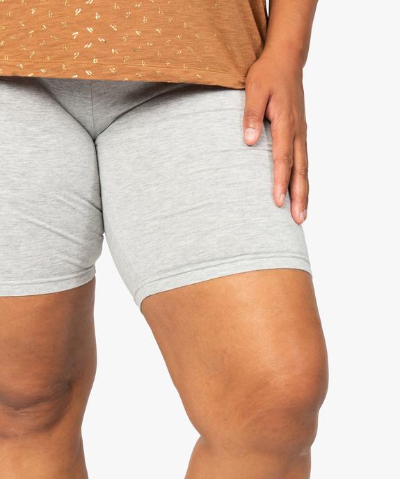 Short femme grande taille en maille à taille élastiquée vue2 - GEMO 4G GT - GEMO