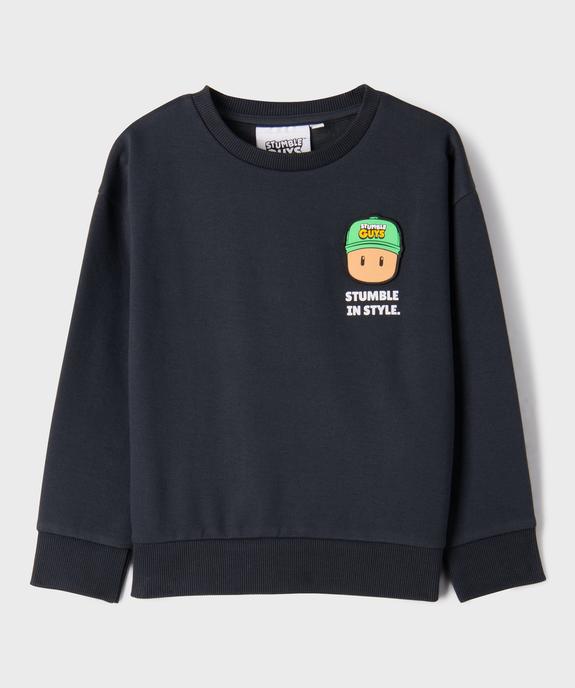 Sweat en molleton doux imprimé devant et dos garçon - Stumble Guys vue1 - STUMBLE GUYS - GEMO