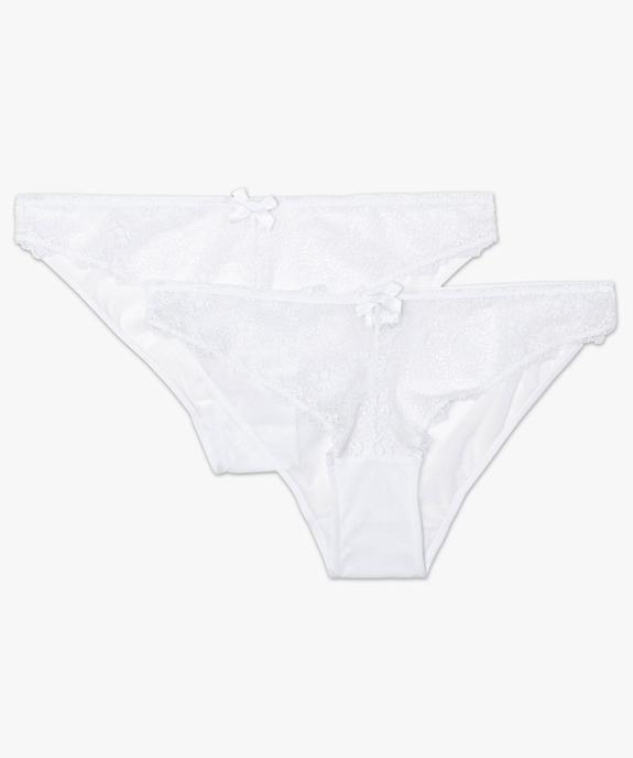 Culotte femme en dentelle et tulle (lot de 2) vue4 - GEMO(HOMWR FEM) - GEMO
