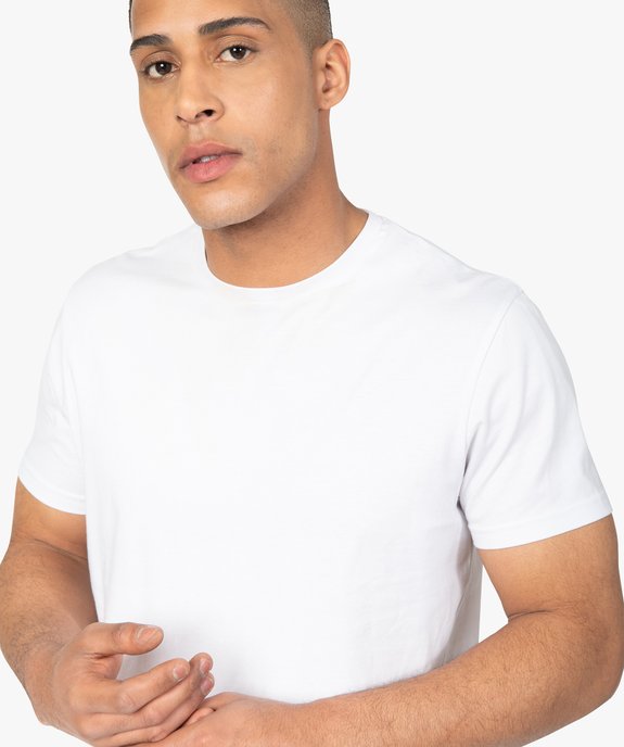Tee-shirt homme à manches courtes uni vue2 - GEMO 4G HOMME - GEMO