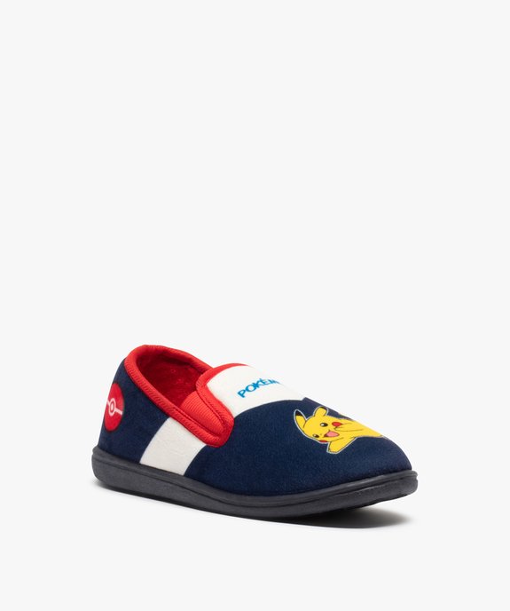 Chaussons garçon en velours ras imprimé - Pokémon vue2 - POKEMON - GEMO