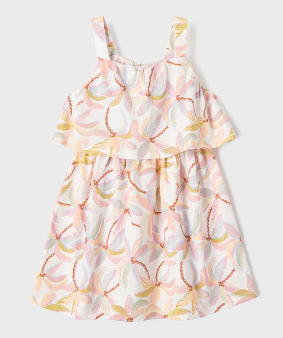 Robe courte à bretelles effet 2-en-1 fille vue1 - GEMO 4G FILLE - GEMO