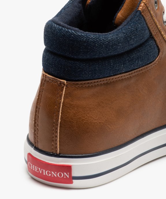 Baskets homme mid-cut unies à bout renforcé - Chevignon vue6 - CHEVIGNON - GEMO