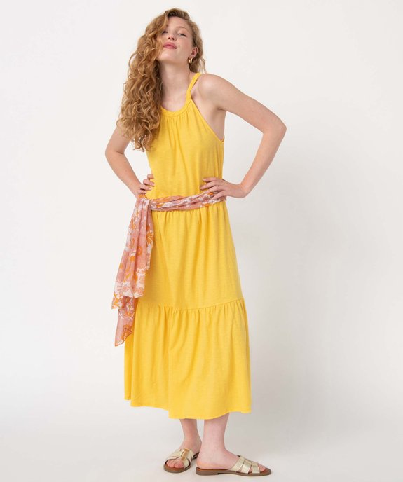Robe femme longue sans manches avec col tressé vue5 - GEMO(FEMME PAP) - GEMO