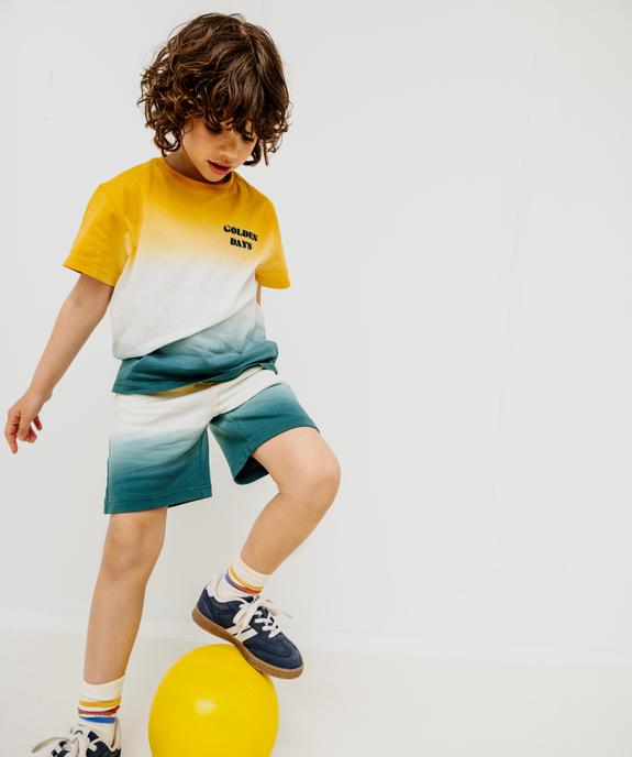 Bermuda en French Terry tie-and-dye garçon vue4 - GEMO 4G GARCON - GEMO