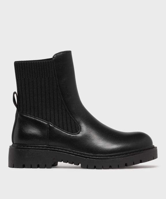 Boots femme à col chaussette avec semelle crantée  vue7 - 5 MILES - GEMO