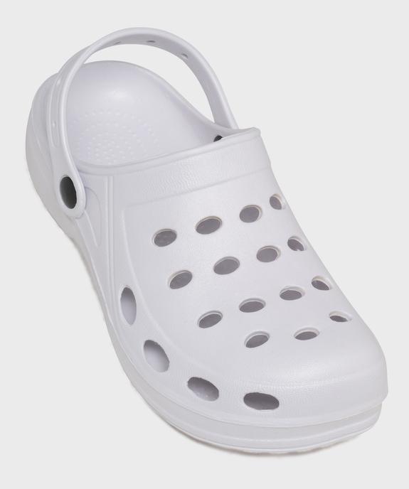 Sabots souples dessus uni perforé femme vue5 - GEMO (PLAGE) - GEMO