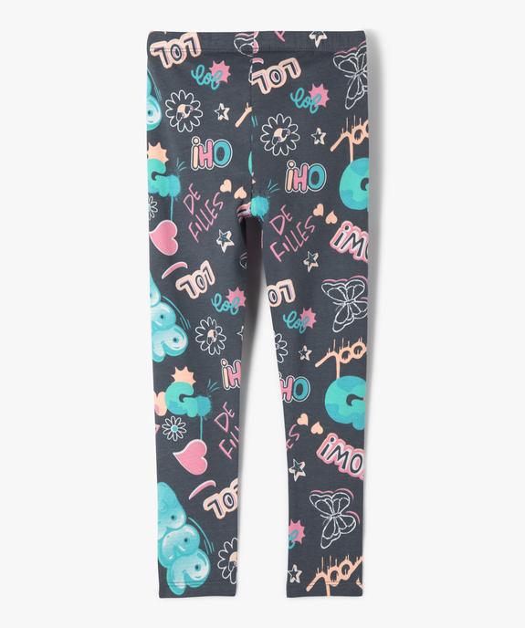 Legging long imprimé fille vue4 - GEMO (ENFANT) - GEMO