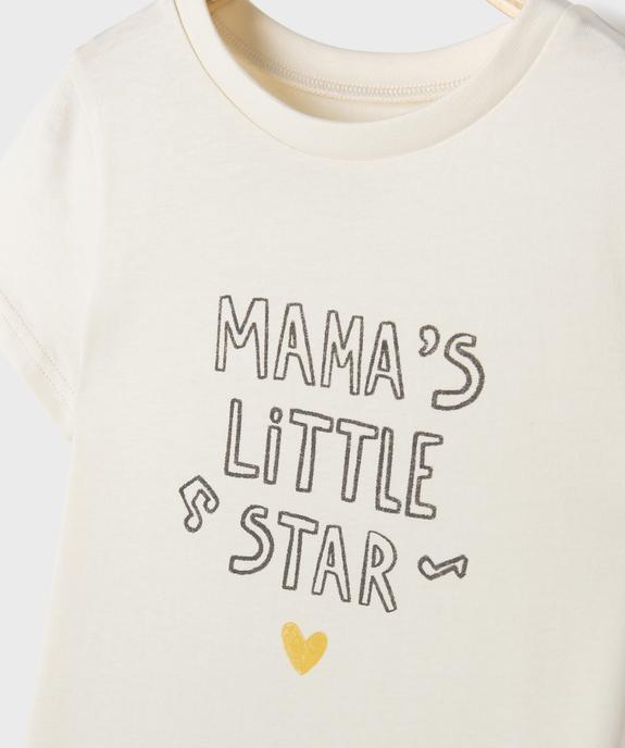 Tee-shirt à message bébé garçon vue2 - GEMO(BEBE DEBT) - GEMO
