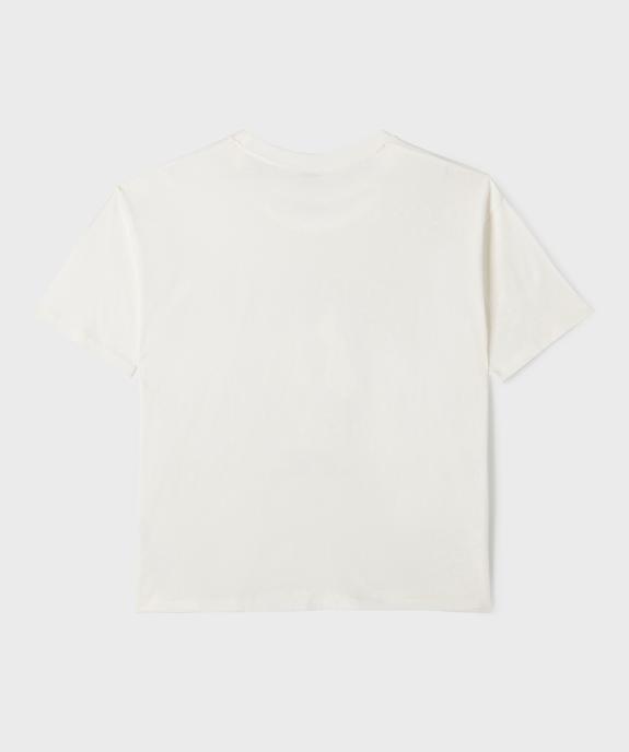 Tee-shirt manches courtes oversize imprimé fille - Capyfun vue4 - CAPYFUN - GEMO