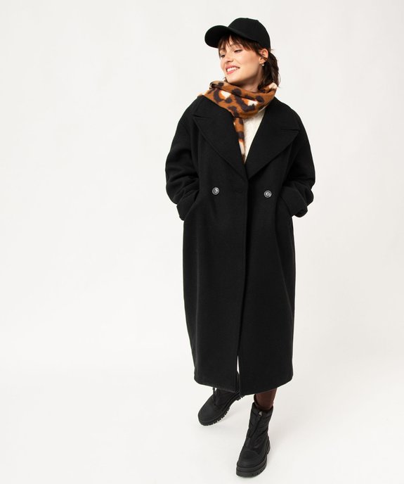 Manteau long oversize double boutonnage femme vue1 - GEMO(FEMME PAP) - GEMO