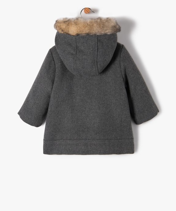 Manteau bébé fille doublé à capuche vue5 - GEMO 4G BEBE - GEMO