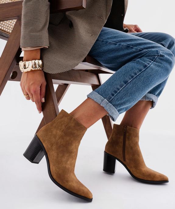 Bottines à bout carré et talon bloc femme - Follow Me vue1 - FOLLOW ME G4G - GEMO