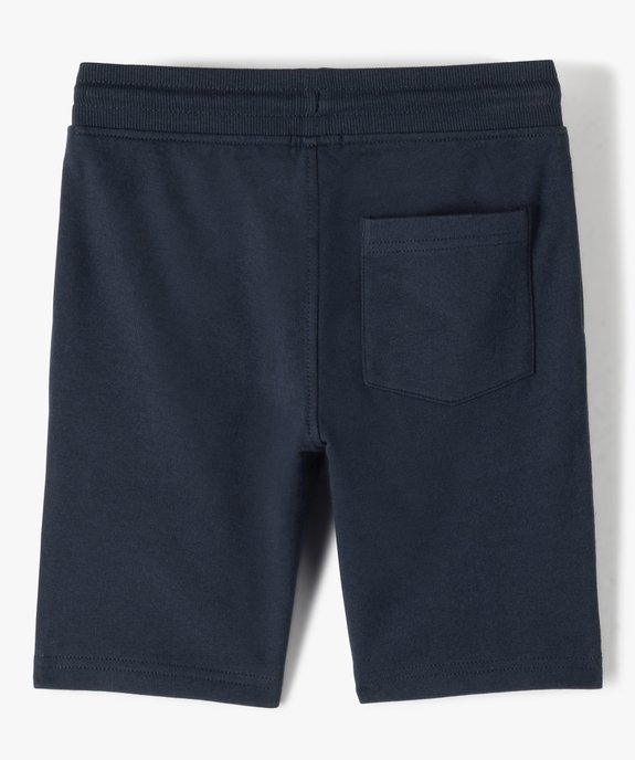 Bermuda en maille avec ceinture en bord-côte garçon vue4 - GEMO (ENFANT) - GEMO
