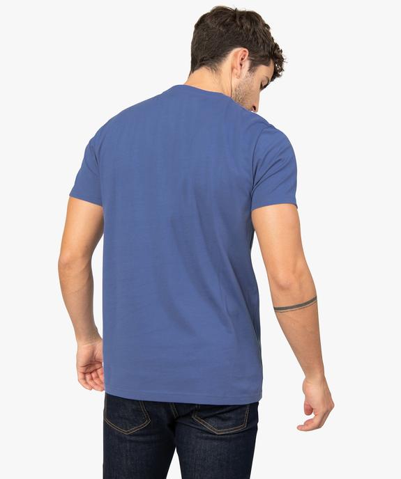 Tee-shirt homme à manches courtes et col V vue3 - GEMO (HOMME) - GEMO